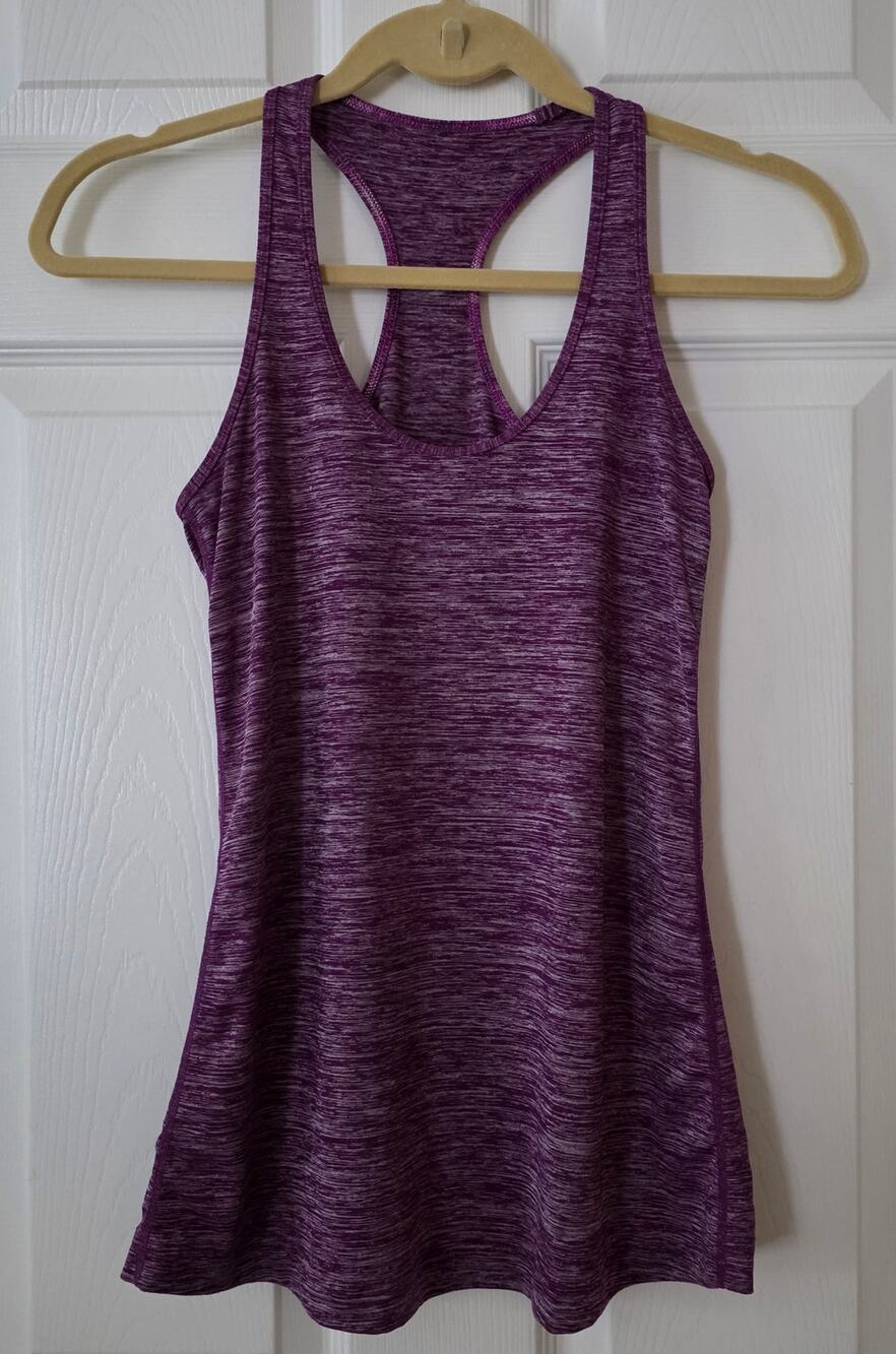 Lululemon Cool Racerback Heathered Purple Tank Top Size Small
